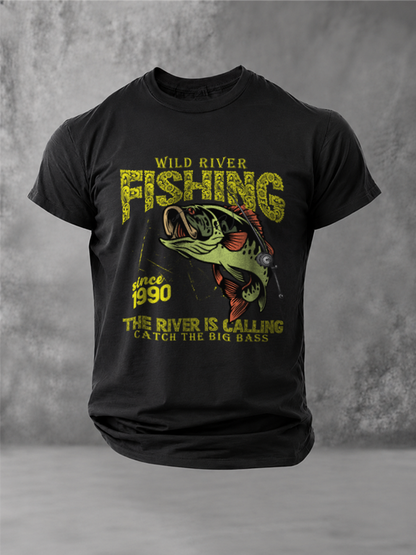 The River Is Calling | Vintage Fishing T-Shirt