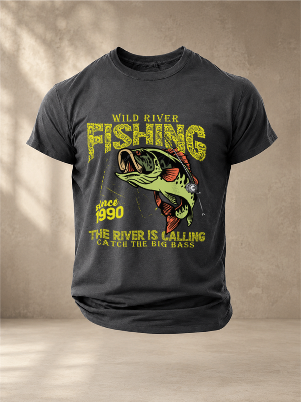 The River Is Calling | Vintage Fishing T-Shirt