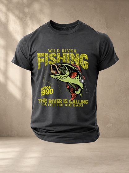 The River Is Calling | Vintage Fishing T-Shirt