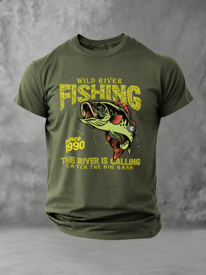 The River Is Calling | Vintage Fishing T-Shirt