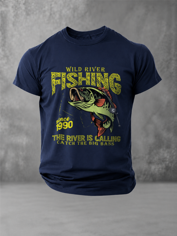 The River Is Calling | Vintage Fishing T-Shirt
